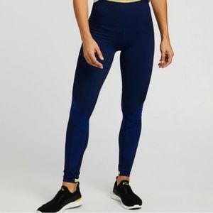 LNDR Navy High-Waist Performance Leggings compression 8/8 length size small